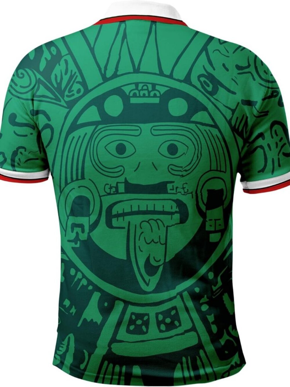 Retro 1998 Mexico Jersey, Short Sleeve, Aztec Calendar Design, Adult Size